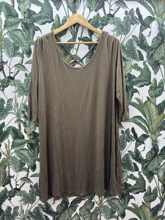Damen - Top 3XL Olivgrün