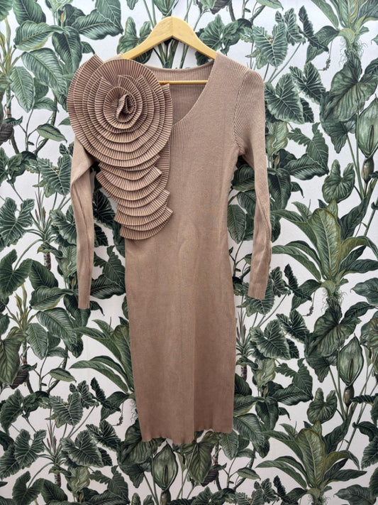 Unbekannt Damen - Kleid M Beige
