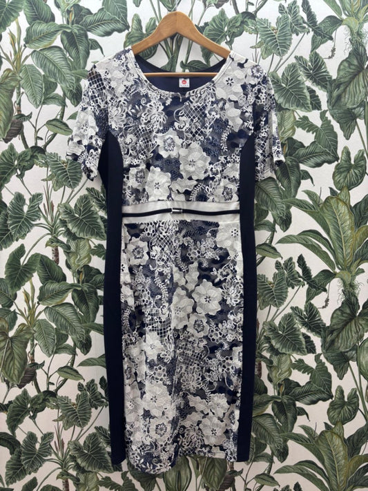Mara Damen - Kleid XL Schwarz und Weiß