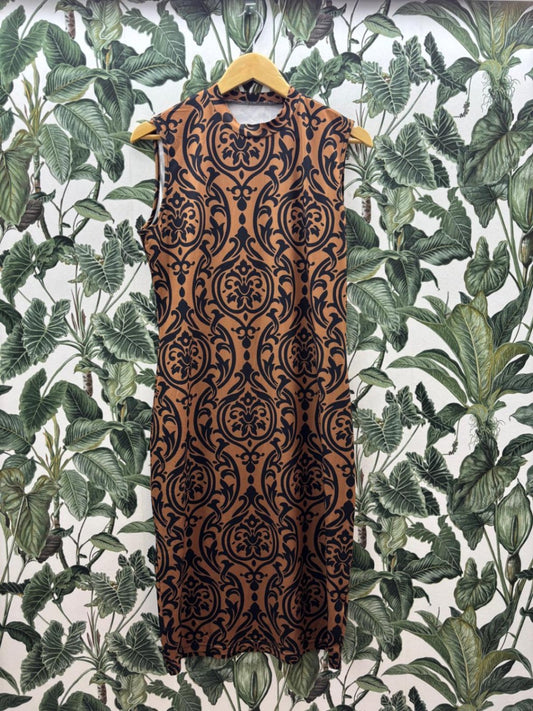 Damen - Kleid L Braun und Schwarz