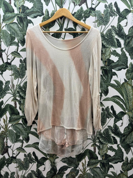 made in Italy Damen - Top L Beige und Hellbraun