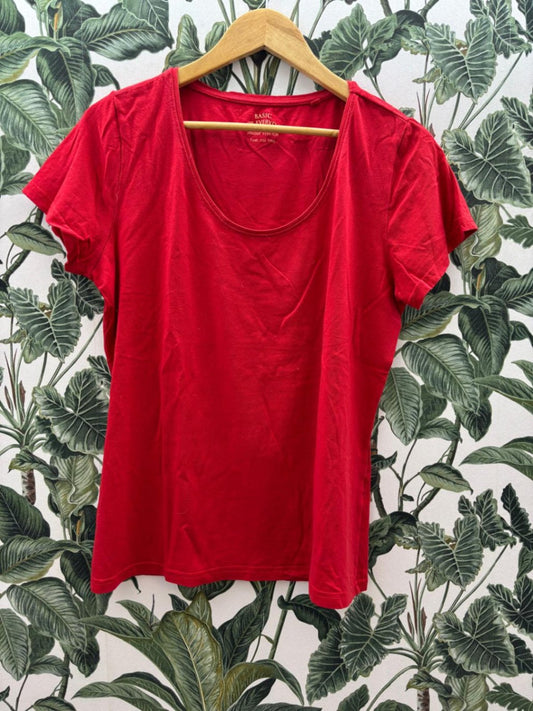 Basic Everyday Damen - T-Shirt L-XL Rot