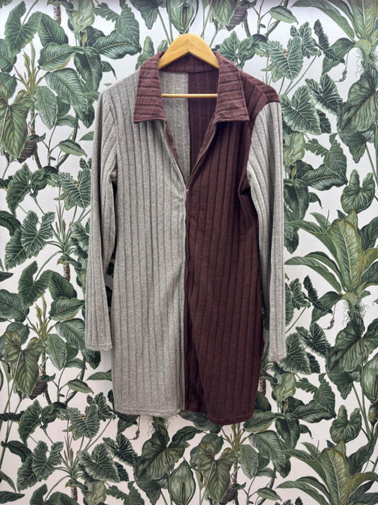 Unbekannt Damen - Weste XL mehrfarbig (grau und bräunlich)