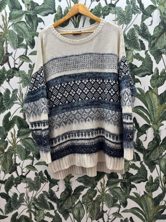 C&A Damen - Pullover 2XL-3XL Beige, Blau, Schwarz, Weiß