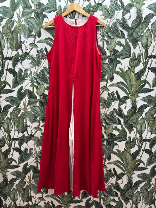 Damen - Hosenkleid L Rot