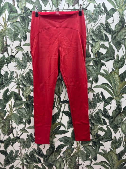 Damen - Kunstlederhose XL Rot