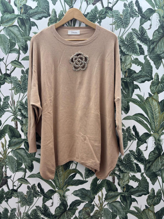 Chic Link Damen - Pullover 2XL-3XL Beige