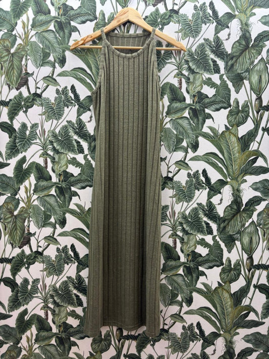 Damen - Kleid L Olivgrün