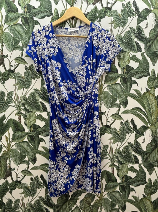Revdelle Damen - Kleid M Blau und Weiß