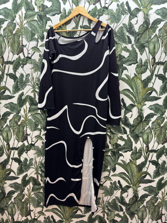 Damen - Kleid XL Schwarz und Weiß