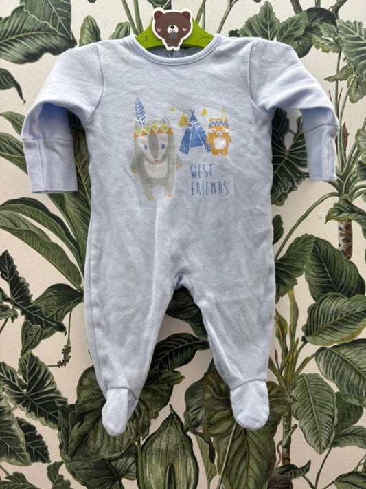 ZARA Baby Junge - Schlafanzug Indianer 62 Hellblau