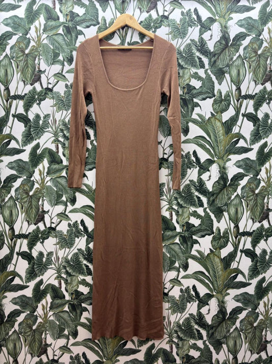 Amisu Damen - Kleid XL Braun