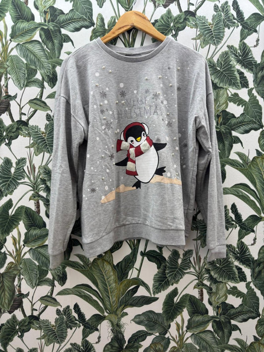 Damen - Pullover M Grau