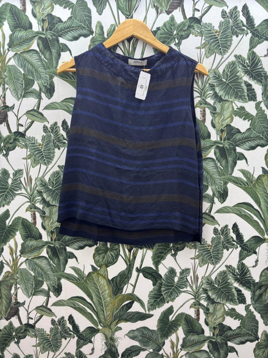ALPHA STUDIO Damen - Top 38 Blau und Schwarz