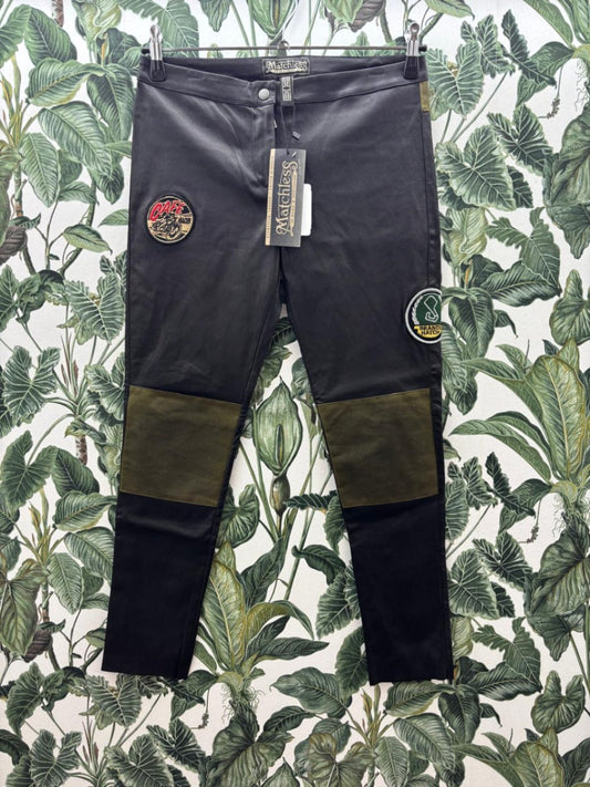 Matchles Lederhose / Motorradhose 38 Schwarz