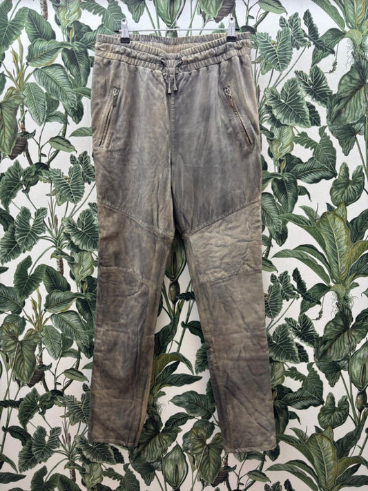 one green elephant Lederhose / Motorradhose M Grau