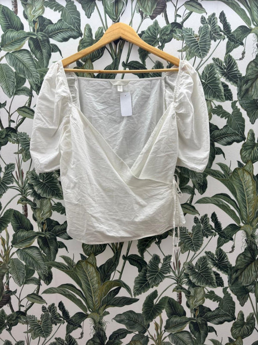 H&M Damen - Bluse M Weiß