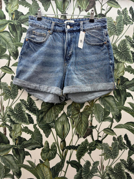 H&M Damen - Shorts 38 Blau