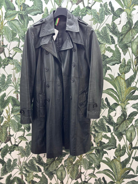 Vera Pelle Ledermantel 38 schwarz
