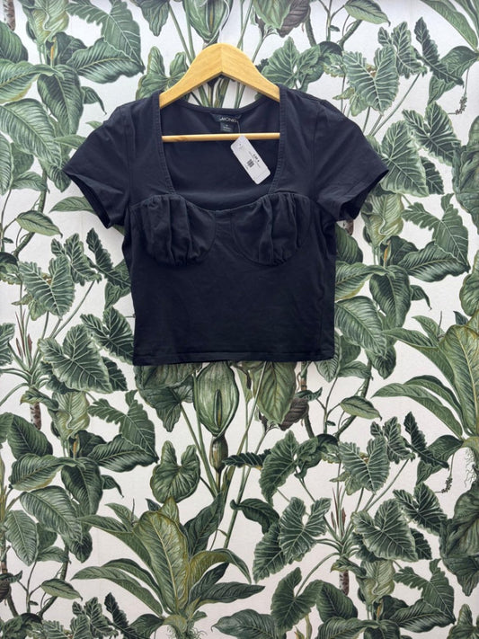 MONKI Damen - Top M Schwarz
