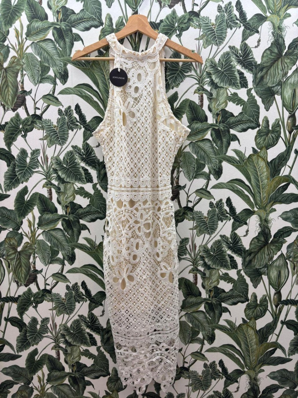 Joyfunear Damen - Kleid S Creamweiß