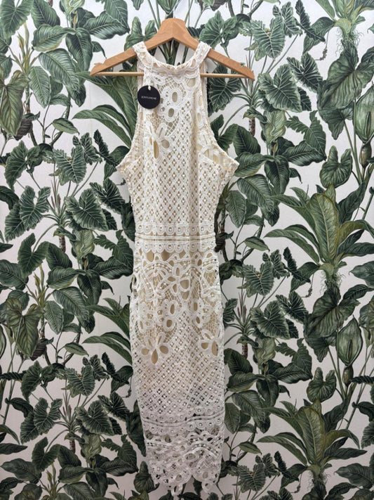 Joyfunear Damen - Kleid S Creamweiß