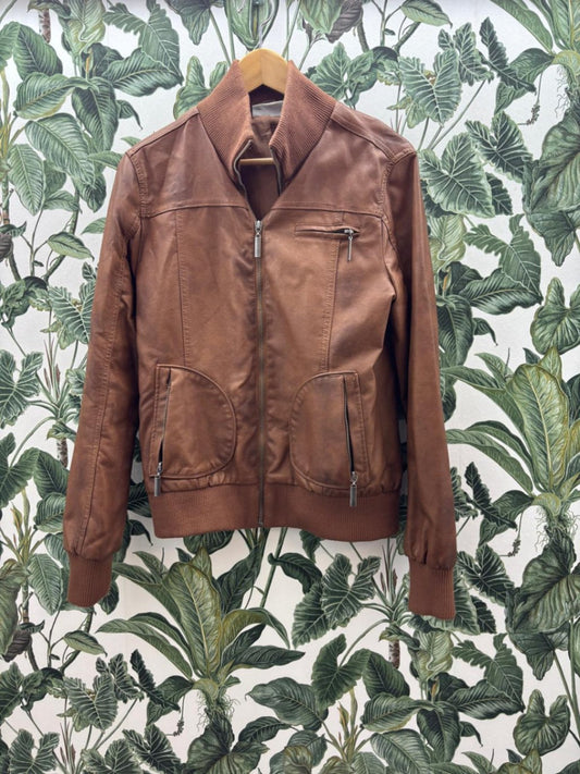 Damen - Kunstlederjacke S Braun