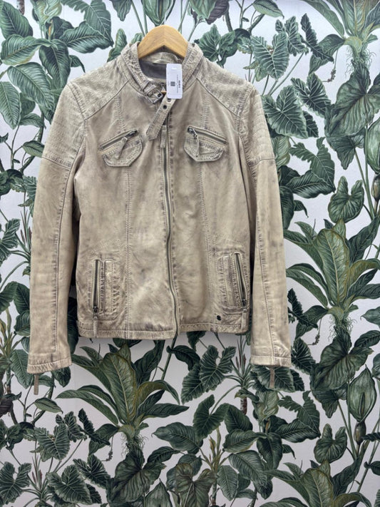 KangaROOS Damen - Lederjacke 40 Beige
