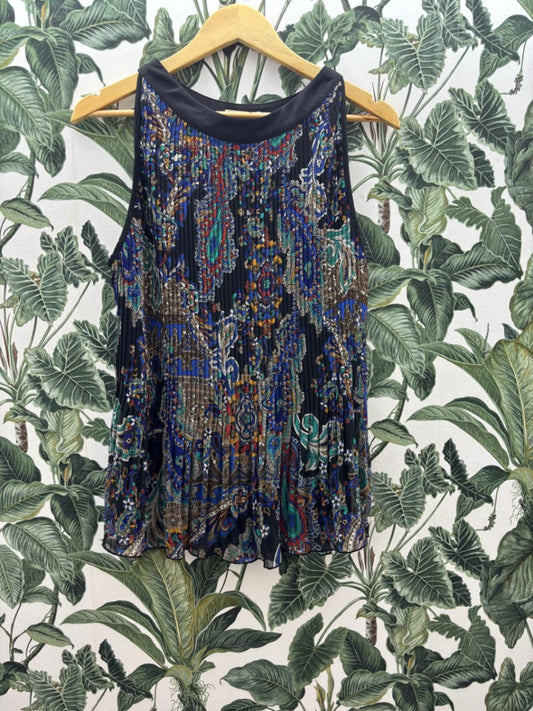 promod Damen - Top Plissee M Bunte Muster