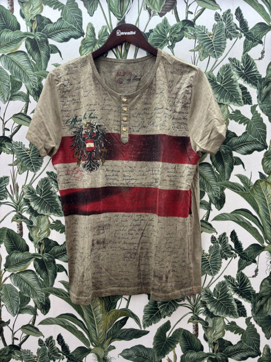 Alpin T-Shirt M Beige und Rot