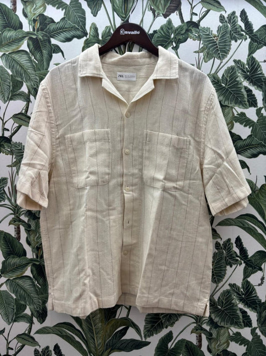 Zara Hemd L Creme