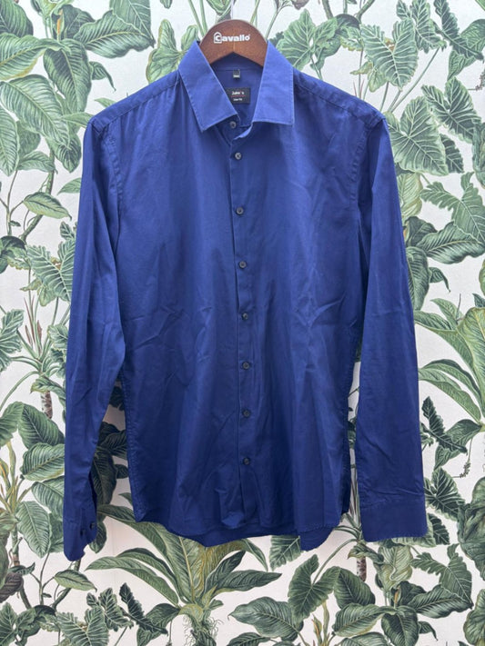Jake's Herren - Hemd M Blau