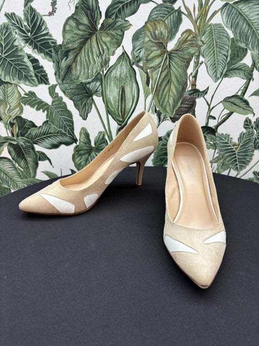 Damen - Schuhe 39 Beige und Weiß