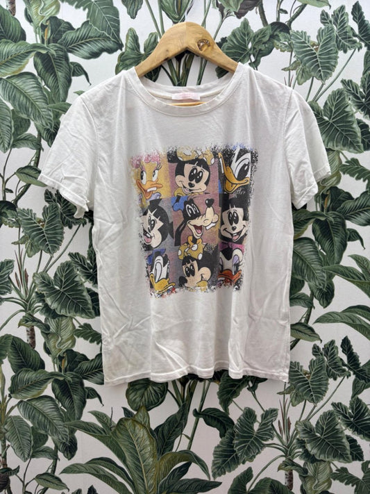 Altamira Milano Damen - T-Shirt M Weiß mit Vintage Disney