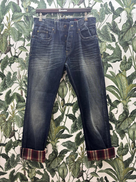 TRIBECA Jeans W33-L34 Dunkelblau mit Waschung