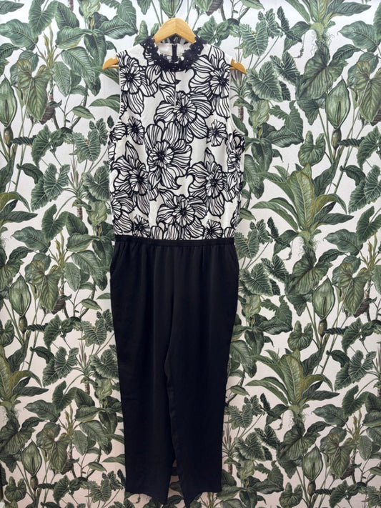 s.Oliver Jumpsuit 2XL Schwarz-Weiß