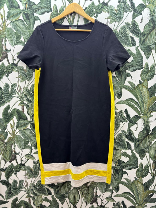 Street One Kleid XL Schwarz, Grau, Gelb