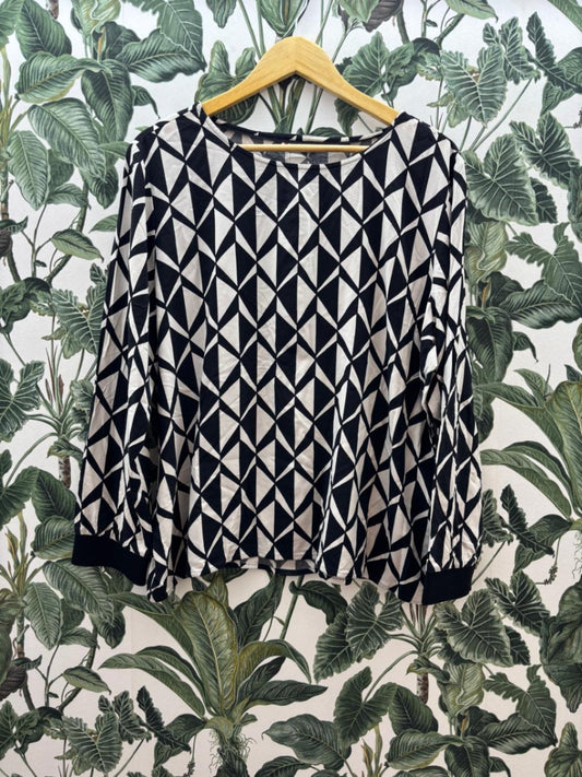 Street One Shirt 3XL Schwarz und Weiß