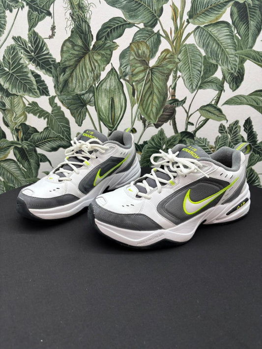 Nike Air Monarch Turnschuh 43 Weiß, Schwarz, Neon Gelb