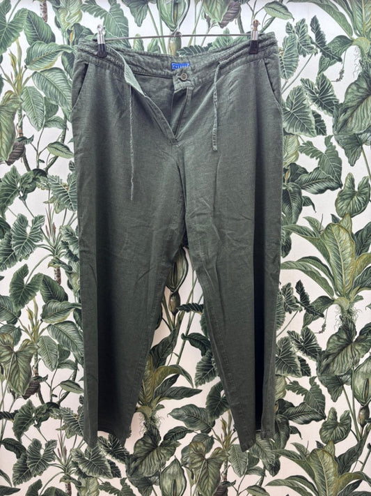 encadee Leinenhose 3XL Olivgrün