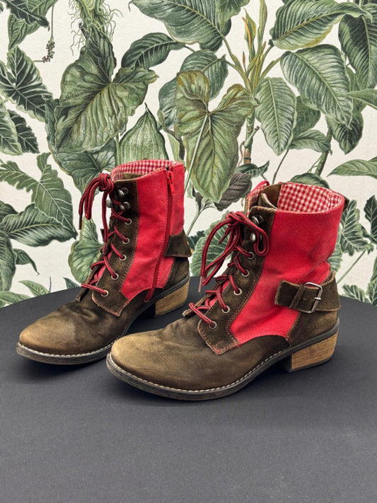 ALPIN Trachtenschuh 38 Braun und Rot