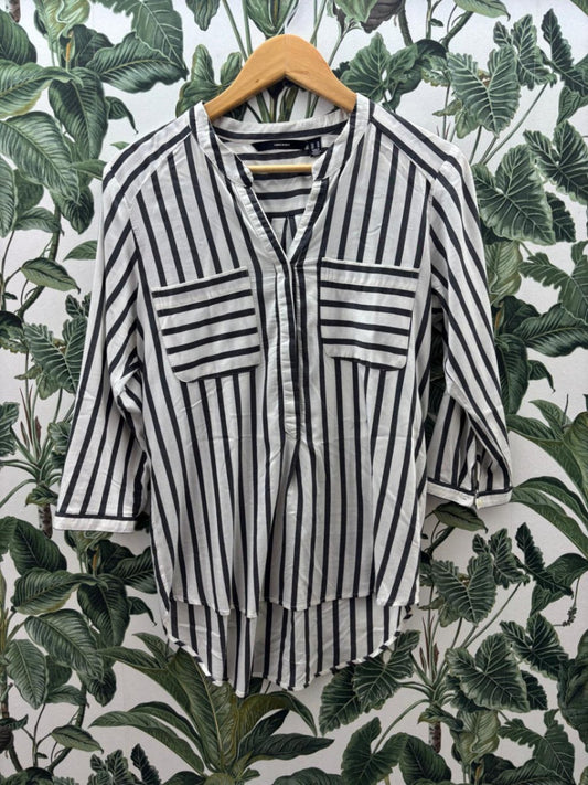 Vero Moda Bluse M Weiß und Schwarz