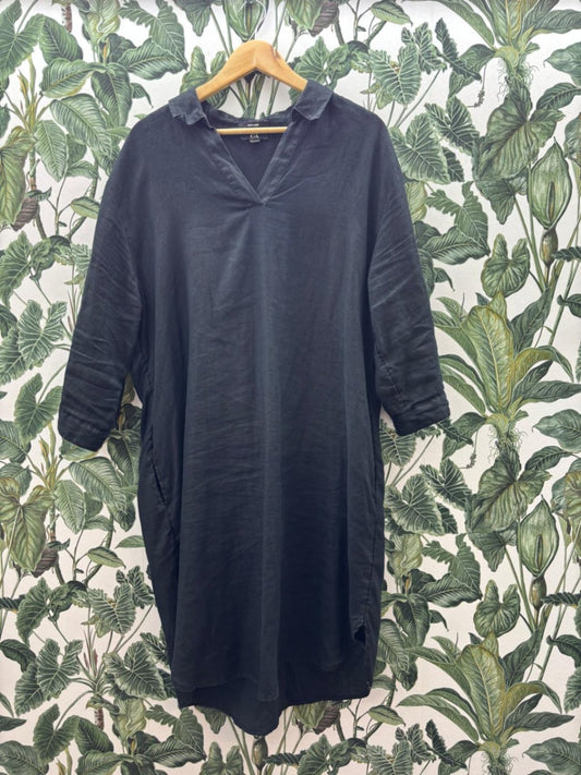 C&A Kleid 100% Leinen XXL Schwarz