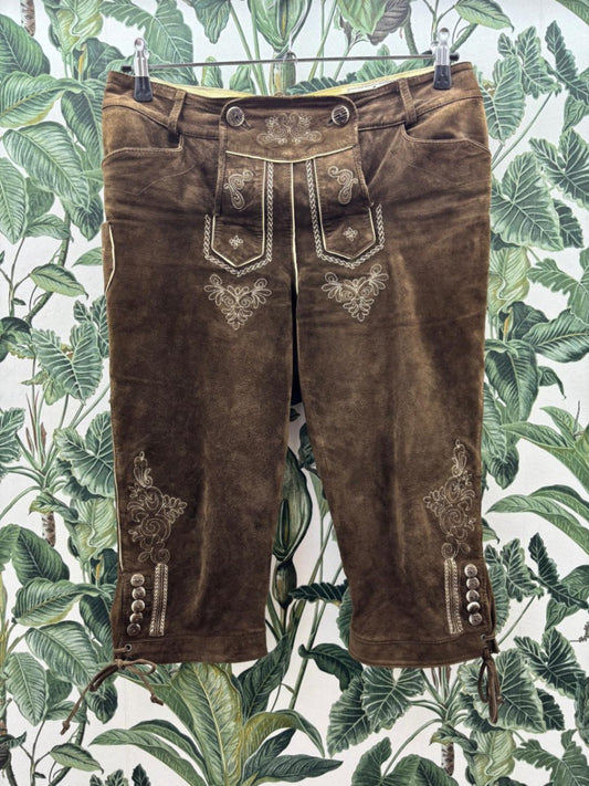 Schloss Amrain Damen Lederhose L Braun