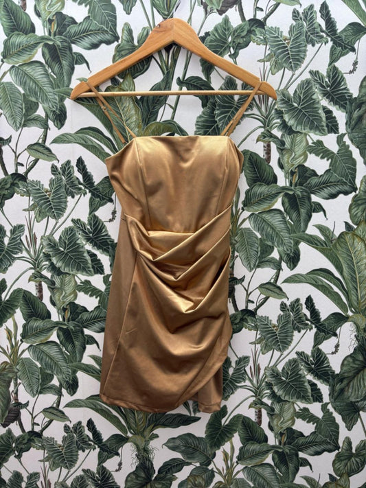 Abendkleid XS-S Gold