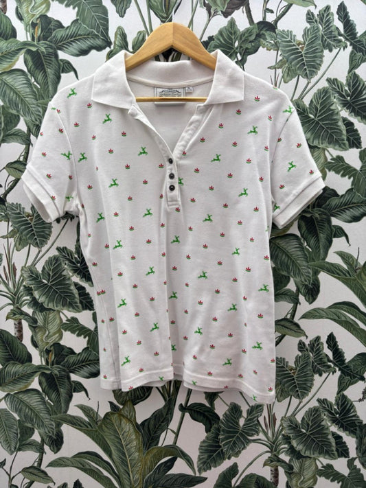 Nockstein Trachten Damen Trachten Polo XL Weiß