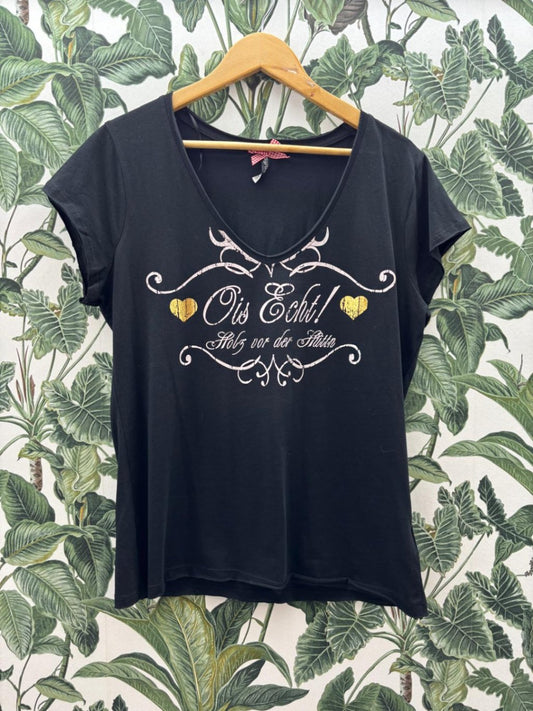 Laura Torelli Trachten T-Shirt L Schwarz
