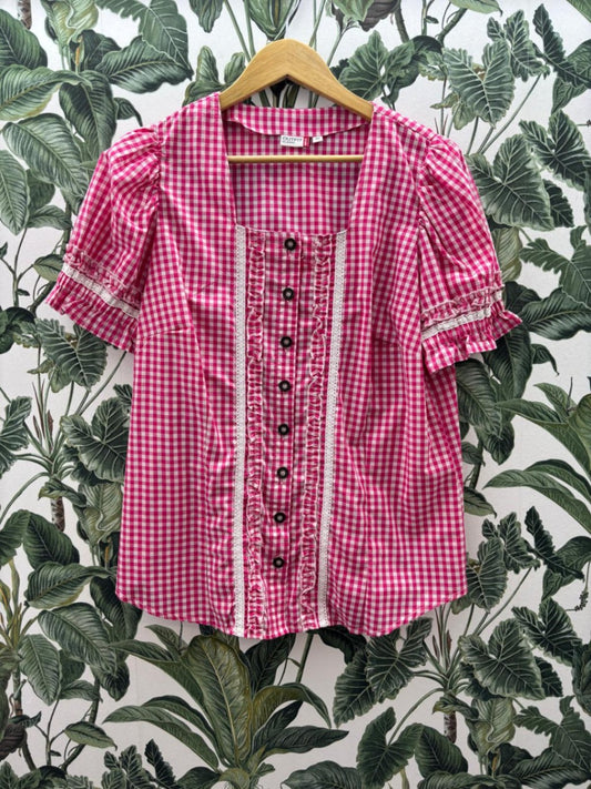 Trachtenbluse XXL Rosa