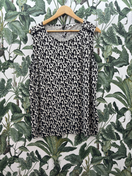 Tom Tailor Top XL Schwarz und Weiß