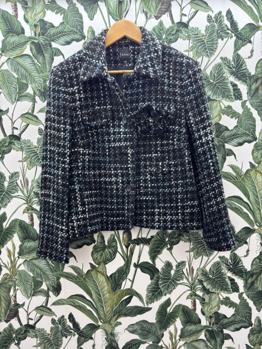 Jones Blazer L Schwarz, Weiß, Blau